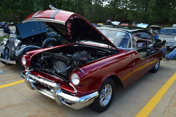 tri-five pontiac coupe with custom paint and wheels