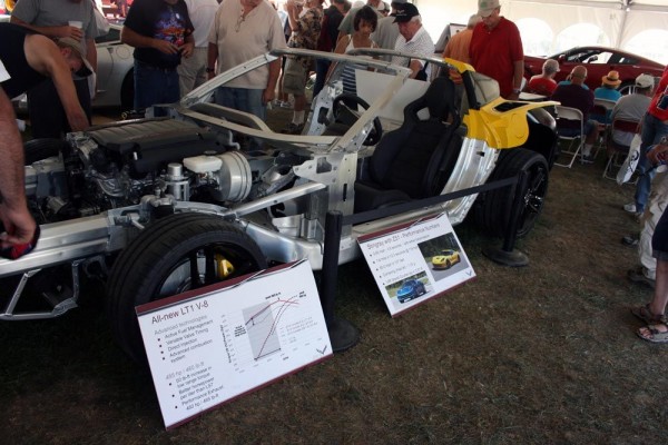 c7 corvette chassis cutaway at Corvettes at Carlisle, 2013
