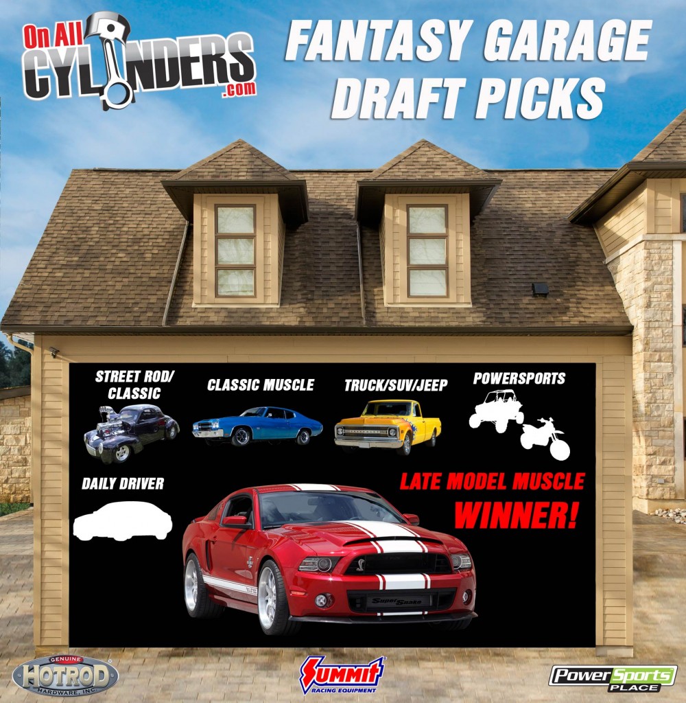 fantasy garage artwork - late model muscle