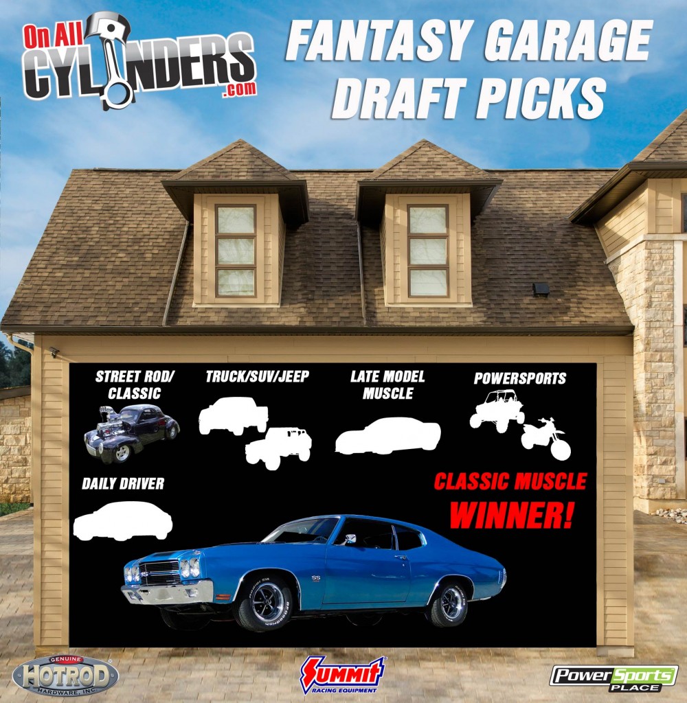 fantasy garage artwork - classic muscle