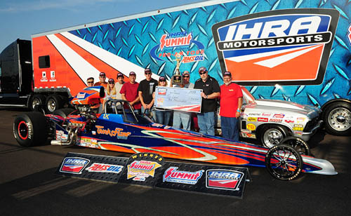 Tim Lucas in IHRA Winners Circle