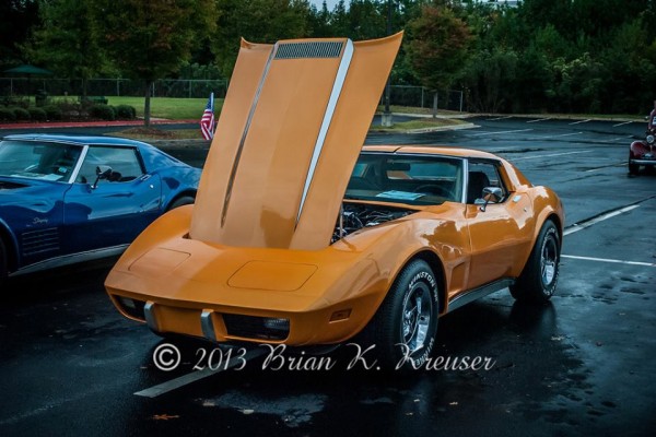 orange C3 Custom Corvette stingray coupe
