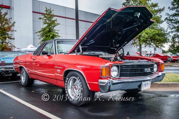 Chevy El Camino SS 454, red with vinyl top