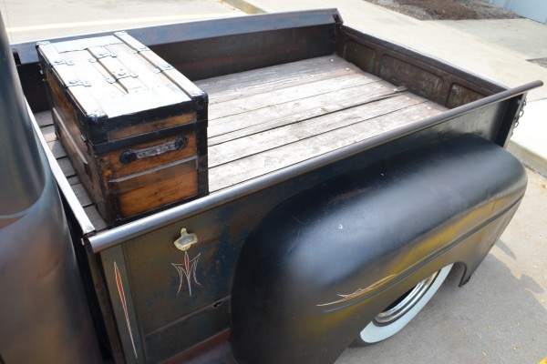 Lowered 1951 Ford Pickup Truck Hot Rod bed detail