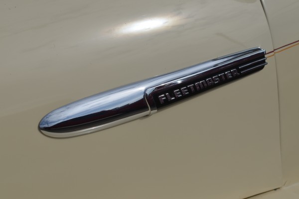 1948 Chevy Fleetmaster fender spear emblem