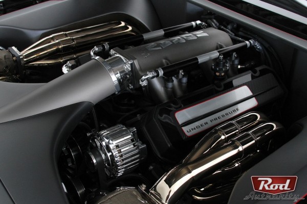 twin turbo v8 engine in a 1961 Chevy Impala Hot Rod