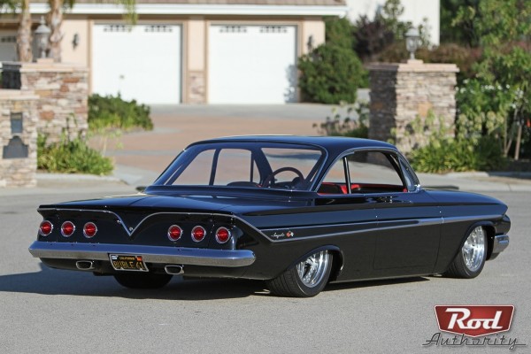 rear view of a 1961 Chevy Impala Hot Rod