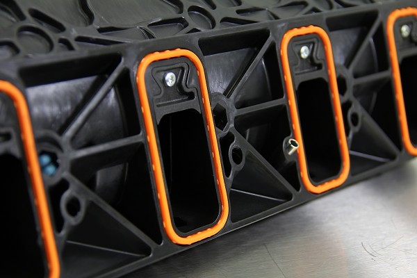 close up of ports on a FAST LSXR intake manifold