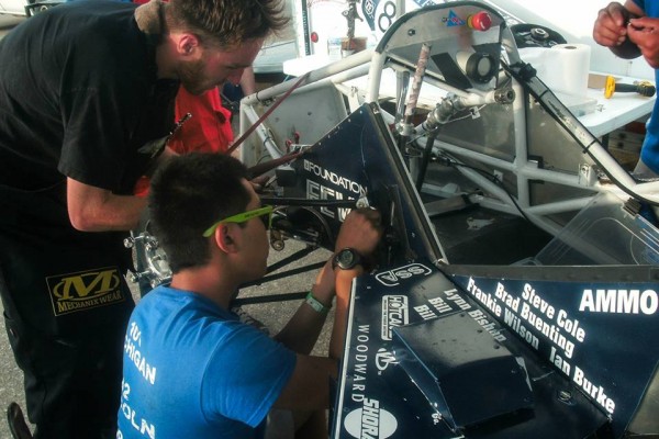 Kettering Formula SAE team working on its race car