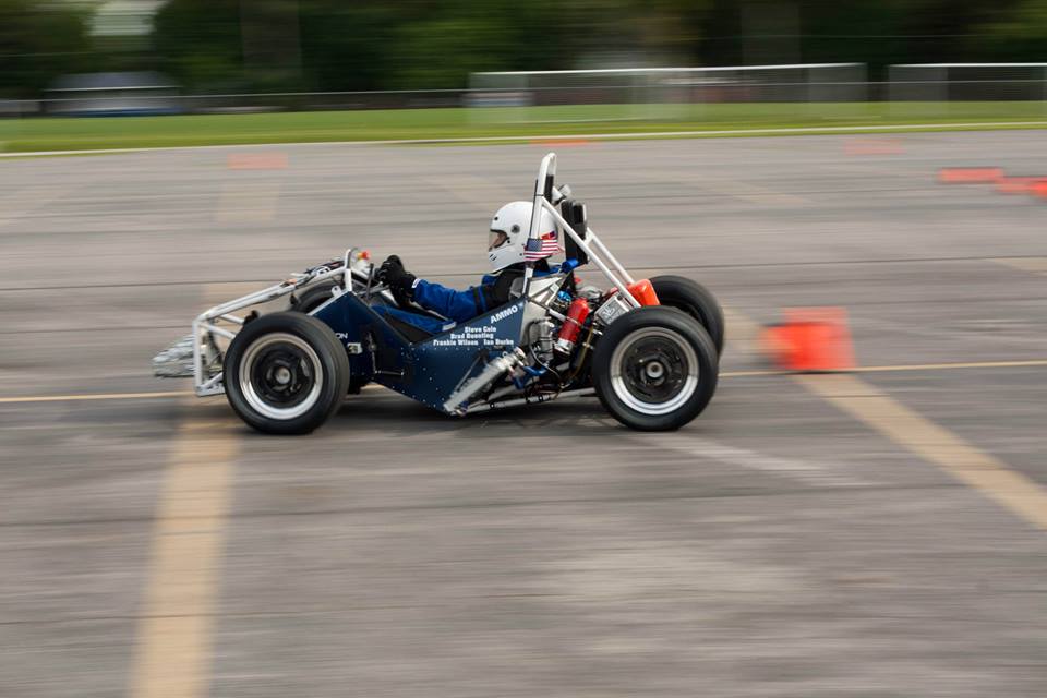 Kettering Formula SAE team race car on track