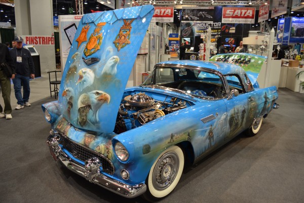 1956 Ford Thunderbird with military themed custom paint job