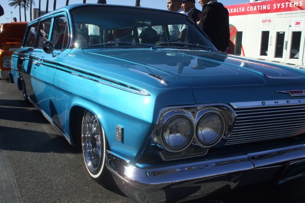 custom chevy lowrider wagon displayed at SEMA 2013