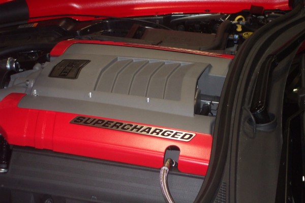 edelbrock e-force supercharger displayed at SEMA 2013