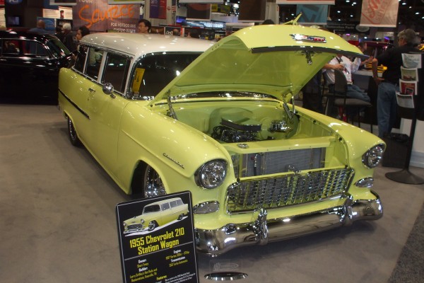 1955 Chevy 210 custom station wagon displayed at SEMA 2013