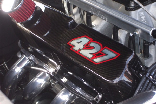 427 ford engine in a vintage mercury cougar restomod