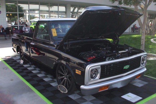 Customized Chevy C10 Squarebody lowrider pickup truck