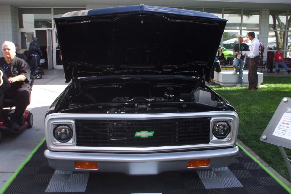 Customized Chevy C10 Squarebody lowrider pickup truck