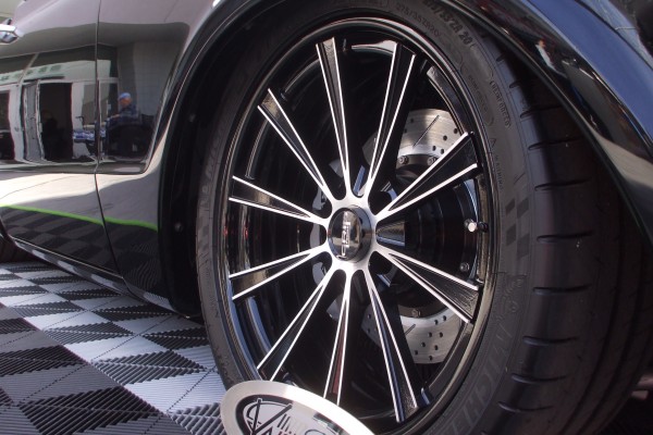 custom wheel on a c10 lowrider chevy pickup truck
