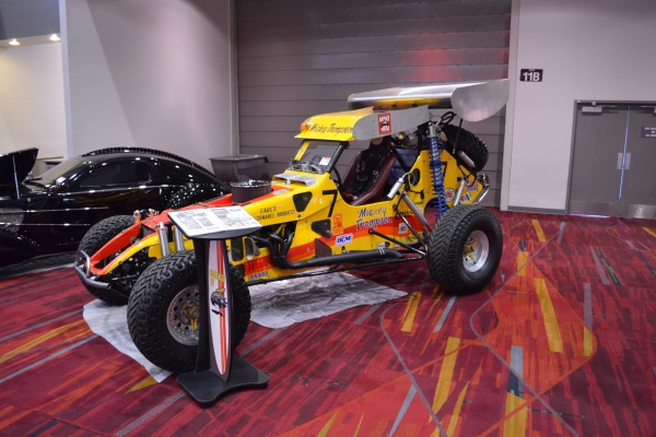 mickey thompson vintage baja buggy sprint car displayed at SEMA 2013