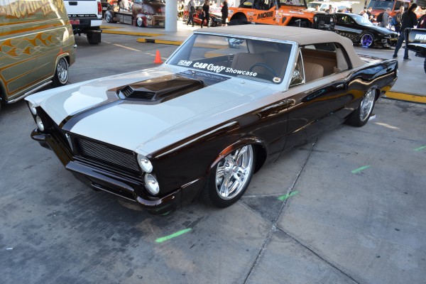 first gen custom pontiac gto convertible restomod displayed at SEMA 2013
