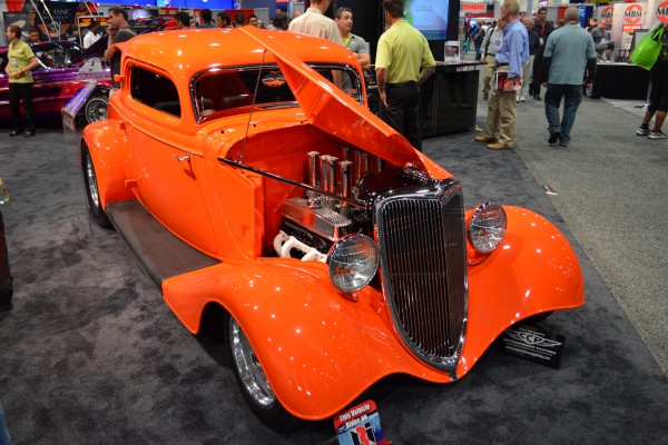 custom ford hotrod coupe on display at SEMA 2023