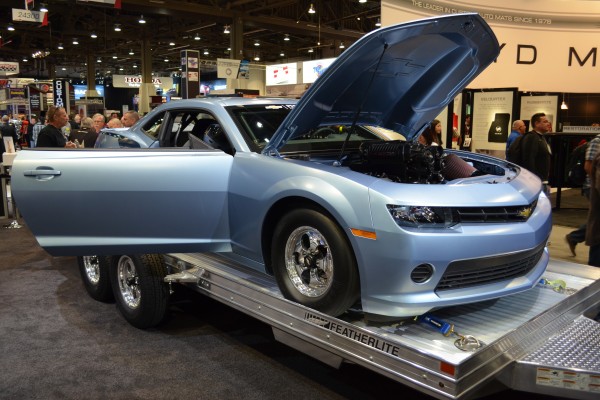 5th gen camaro in trailer display at SEMA 2022