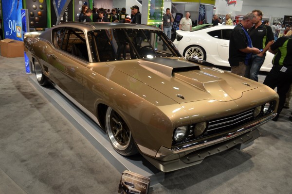 customized ford torino fastback show car at SEMA 2013