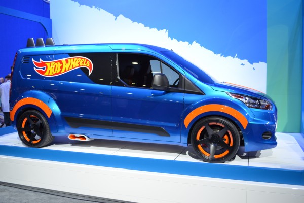 Custom Hot Wheels Ford Transit displayed at SEMA 2013