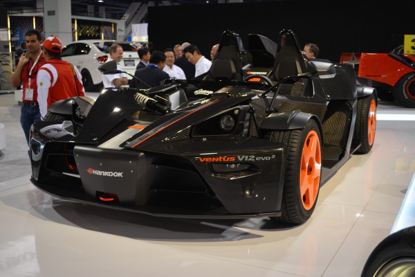 hankook ventus tire promo slingshot displayed at SEMA 2013