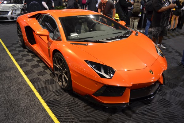 modern Lamborghini displayed at SEMA 2013
