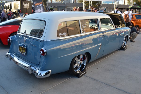 Vintage gm wagon lowrider custom displayed at SEMA 2013