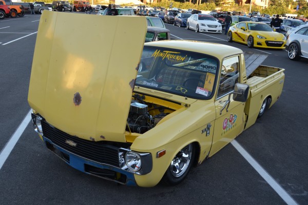 lowered custom Chevy LUV truck displayed at SEMA 2013