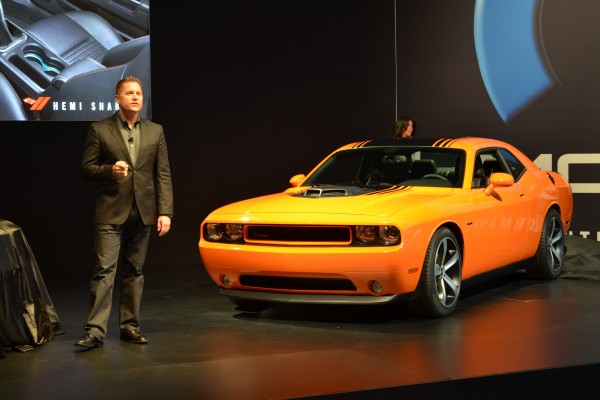 dodge challenger shaker during mopar press reveal event