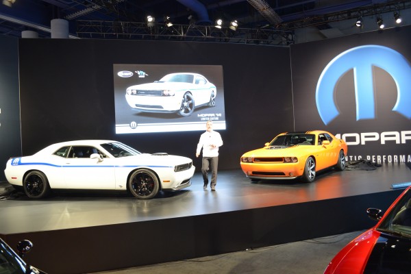 dodge challenger shaker at Mopar press release event