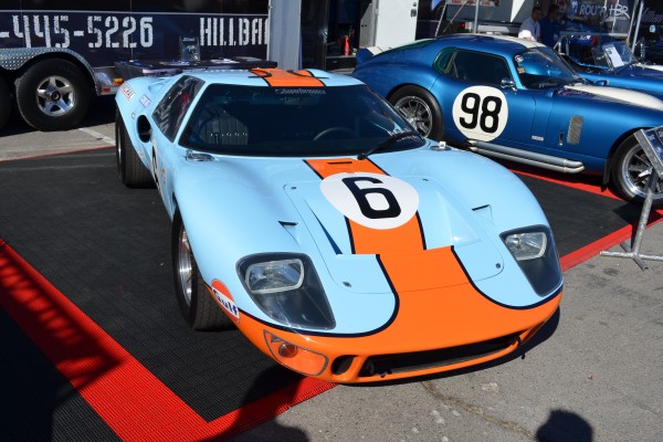 ford gt-40 in gulf livery displayed at SEMA 2013