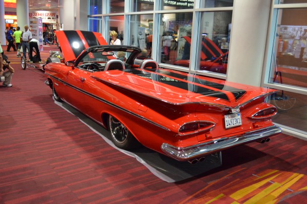 vintage 1959 chevy convertible custom displayed at SEMA 2013