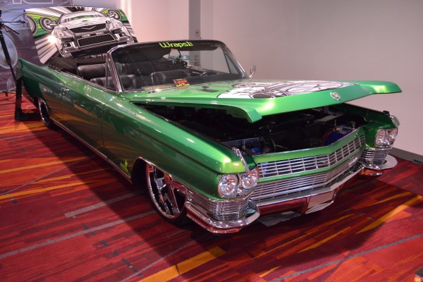 custom lowrider cadillac coupe displayed at SEMA 2013