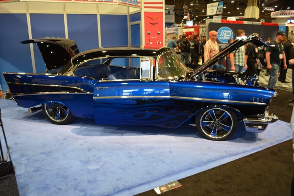custom 1957 chevy bel air coupe at SEMA 2013