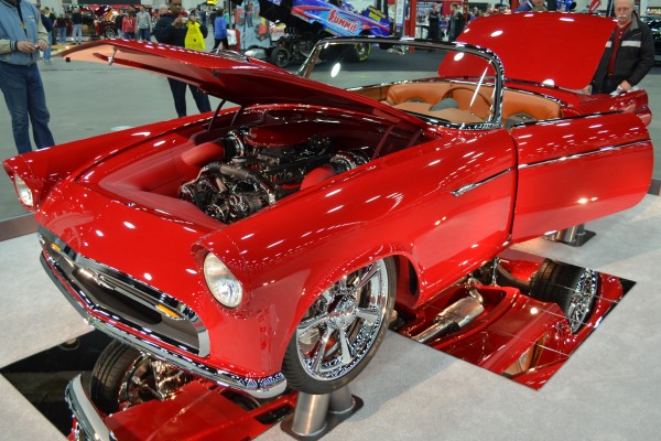1955 Ford Thunderbird custom show car on display