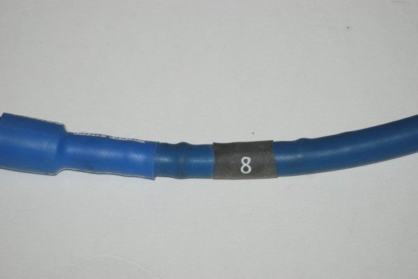ignition spark plug wire with numbered sleeve