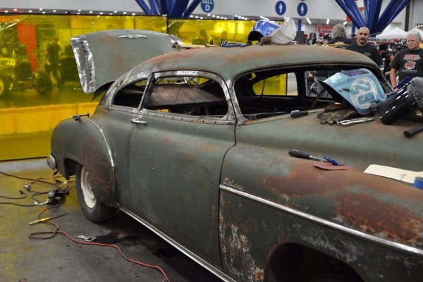 a hot rod getting built and customized