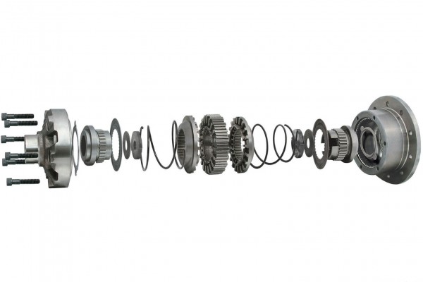 an exploded view of a Detroit Locker differential