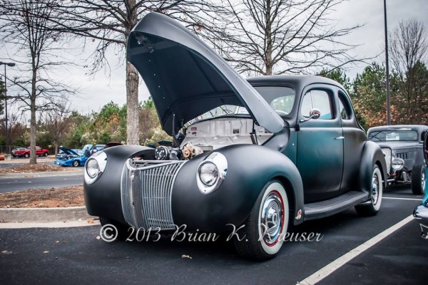 vintage hot rod willys gasser in flat black