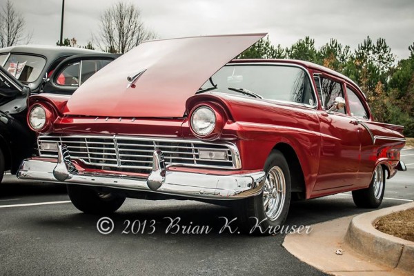 red ford coupe, 1950s