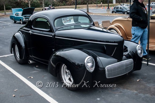 black lowered willys hot rod lowrider coupe