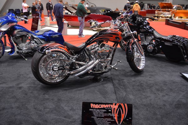 customized American v-twin motorcycle