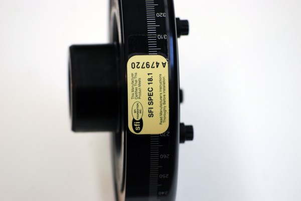 SFI specification tag on damper