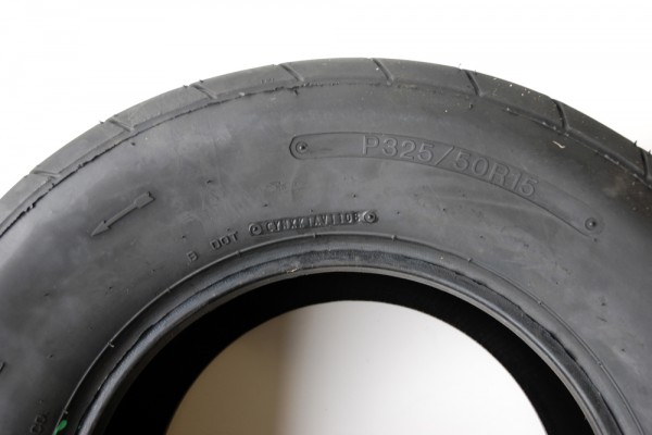 drag radial tire DOT mark on sidewall