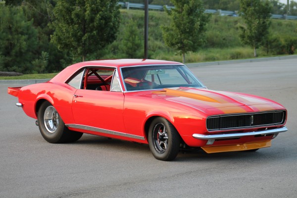 pro street 1967 chevy camaro drag car