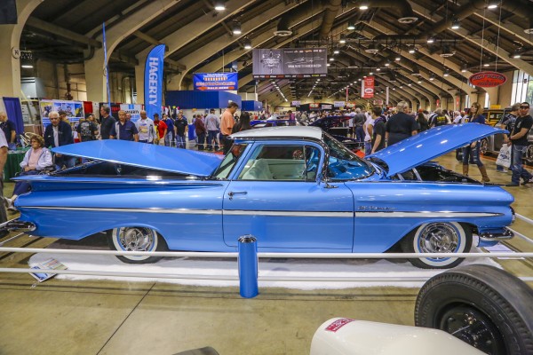 custom blue and white first gen chevy el camino 1959